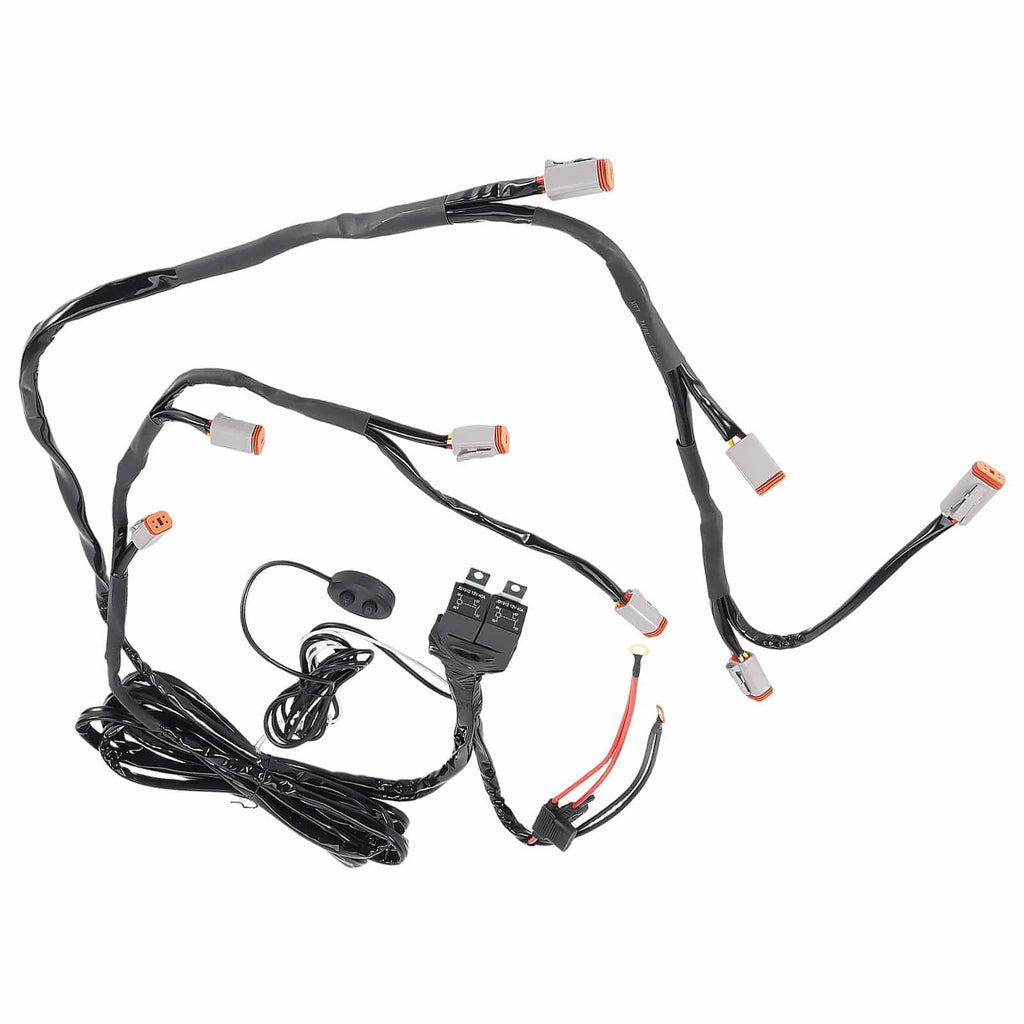 Wiring Harness 8 LED Lights for maXpeedingrods Crosshair DRL 12-24V 30A+30A 14AWG