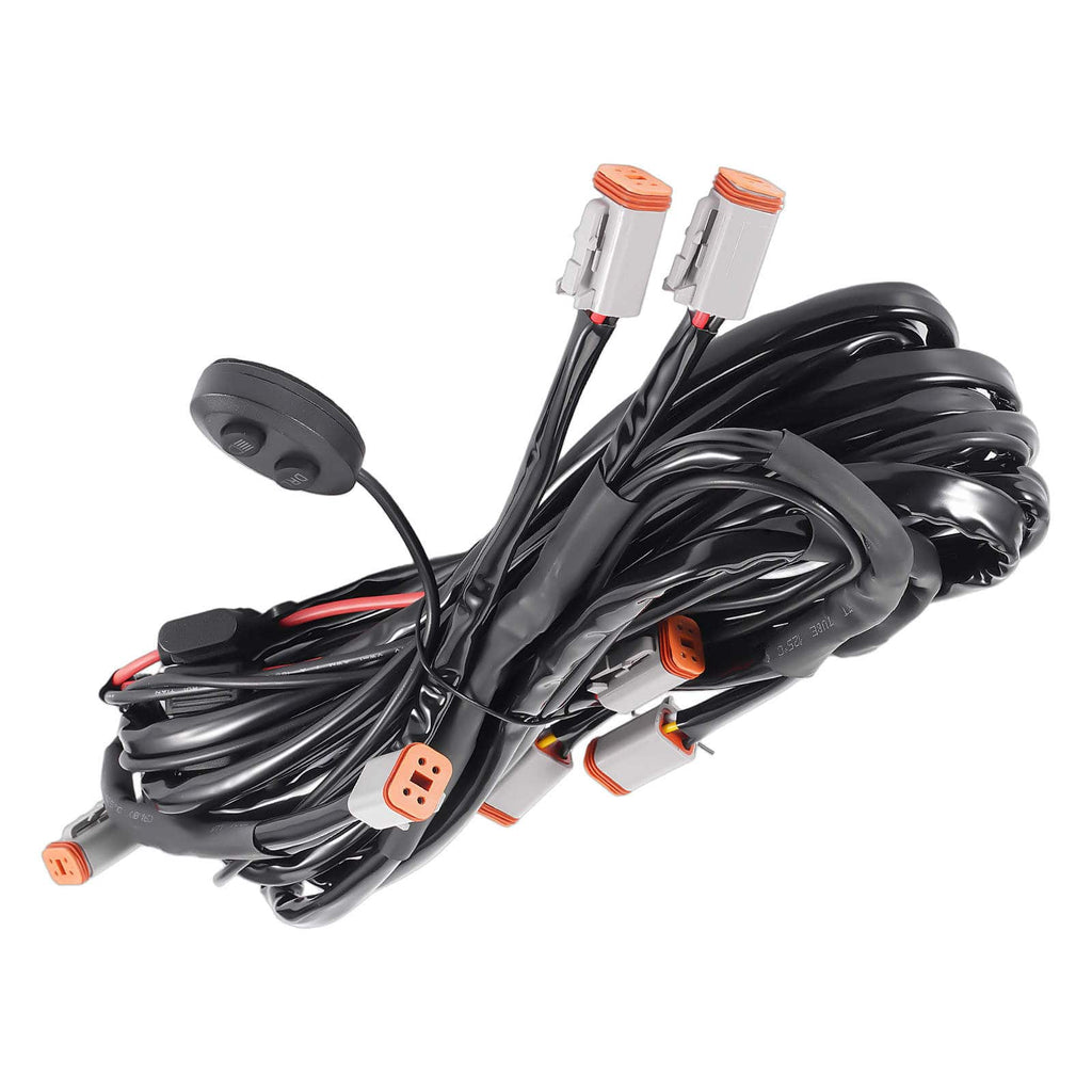 Wiring Harness 8 LED Lights for maXpeedingrods Crosshair DRL 12-24V 30A+30A 14AWG