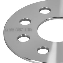 Load image into Gallery viewer, 5mm 4x100 Spacers suitable for Volkswagen 57.1mm CB Aluminum M12x1.5 + Bolts