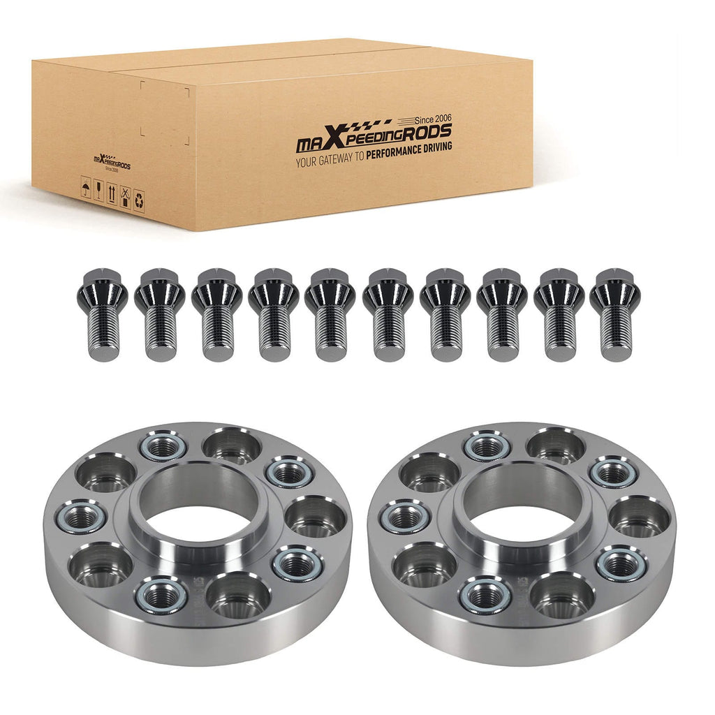 25mm Spacers suitable for Audi A6 4G1 Quattro 5x112 M14x1.5 With Bolts 2011+