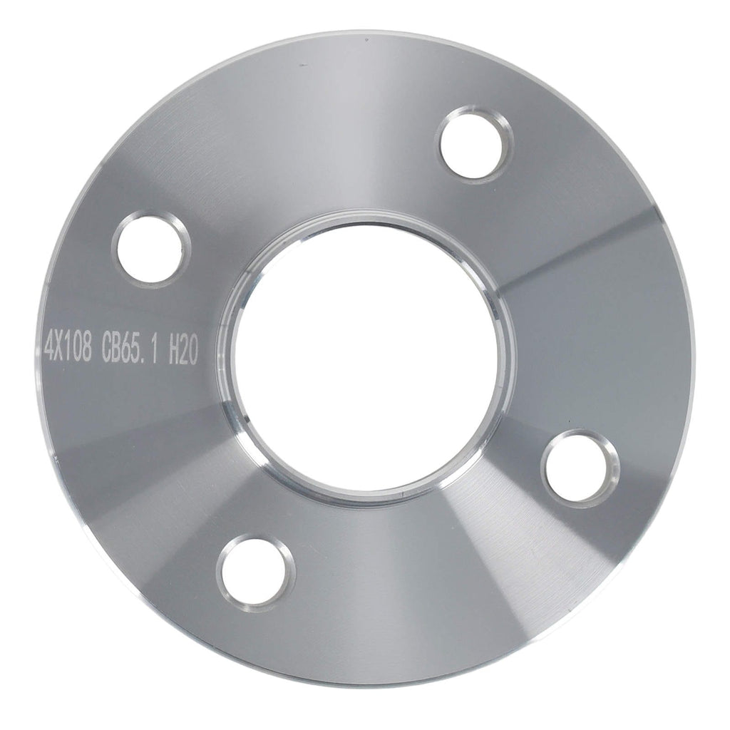 2 pieces 20mm Wheel Spacers suitable for Peugeot 4-hole 108mm M12x1.25x55 CB65.1mm Aluminum