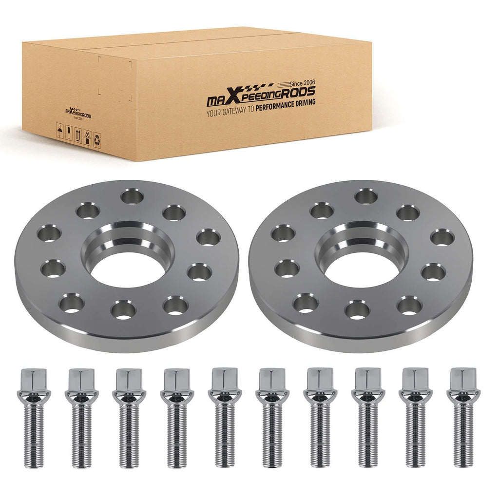 15mm 2 Wheel Spacers suitable for Audi A3 A4 A6 A8 5x112 5x100 Aluminum 6061-T6
