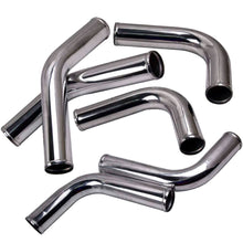 Load image into Gallery viewer, Universal Turbo Intercooler 27 x7 x2.5 and Aluminum Piping Hose Kit