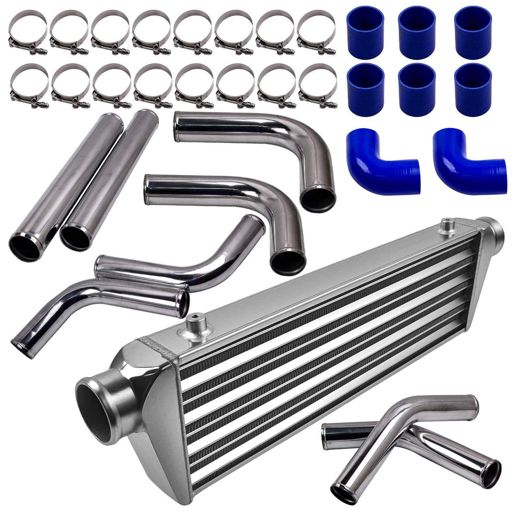 Universal Turbo Intercooler 27x7x2.52.5 Aluminum Pipe and Couplers Kit