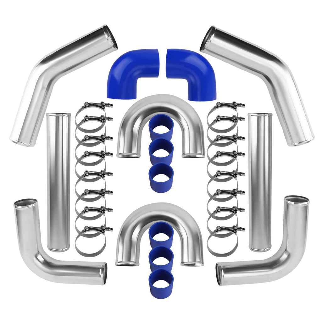 600x300x76mm 3 Universal Aluminum Intercooler + 2.5 64mm Intercooler Pipe Kit