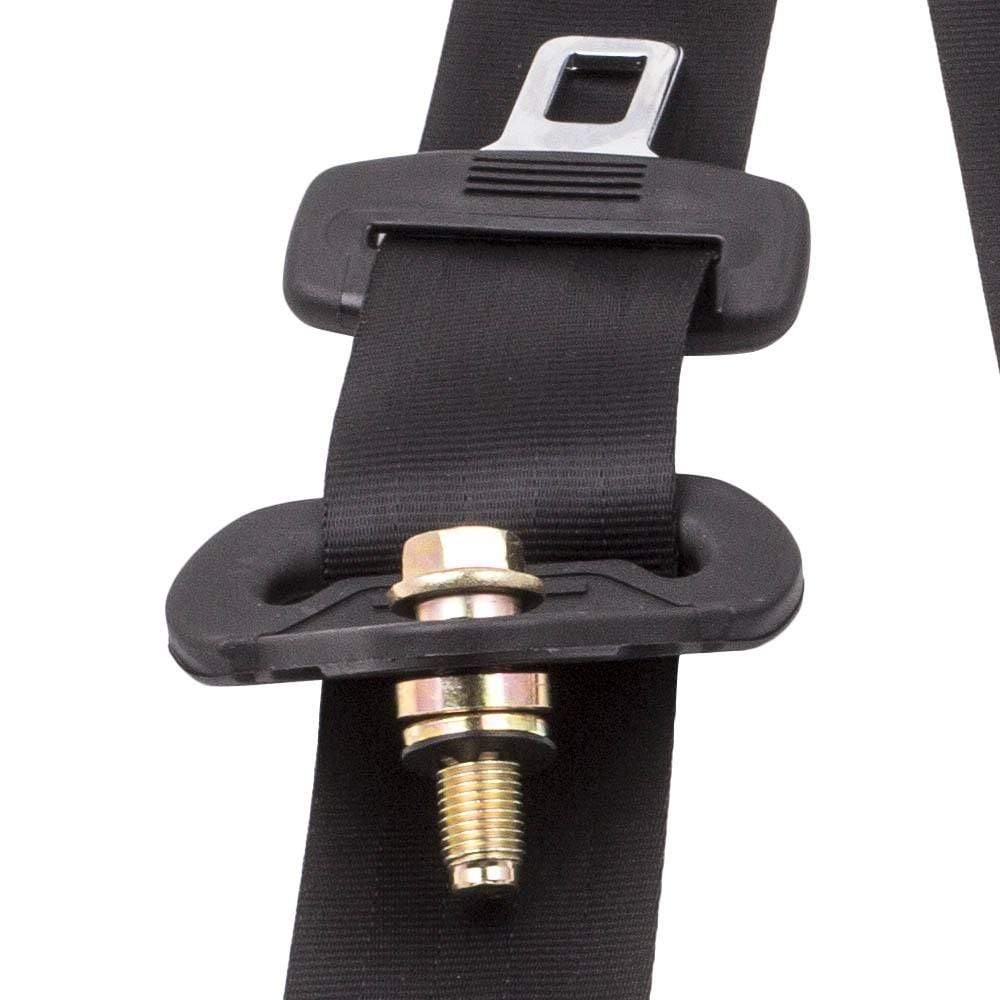 2x Adjustable 3-Point Retractable Lap Car Truck Safety Belts