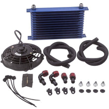 Load image into Gallery viewer, 13-row Trust oil cooler + 7 inch electric fan