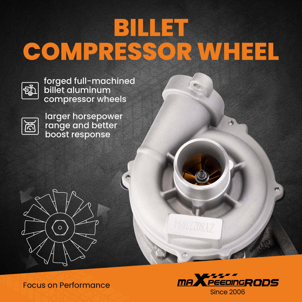 Billet Compressor Wheel for GT1544V Turbo suitable for Citroen Peugeot 1.6 HDI 80kw 109hp 753420