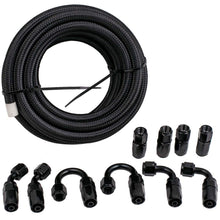 Load image into Gallery viewer, 6M 20FT AN6 AN-6 Nylon Steel Braided Oil Fuel Line Hose End Fitting Adapter Kit