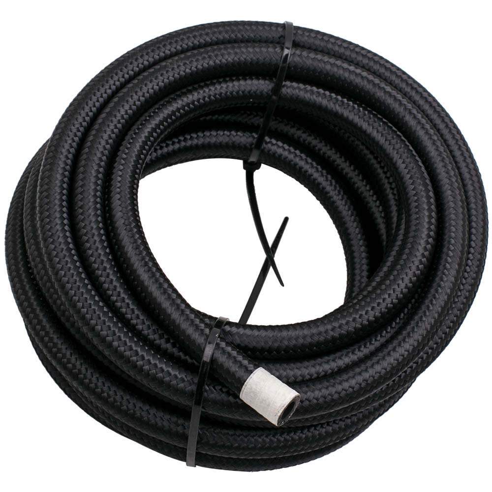 6M 20FT AN6 AN-6 Nylon Steel Braided Oil Fuel Line Hose End Fitting Adapter Kit