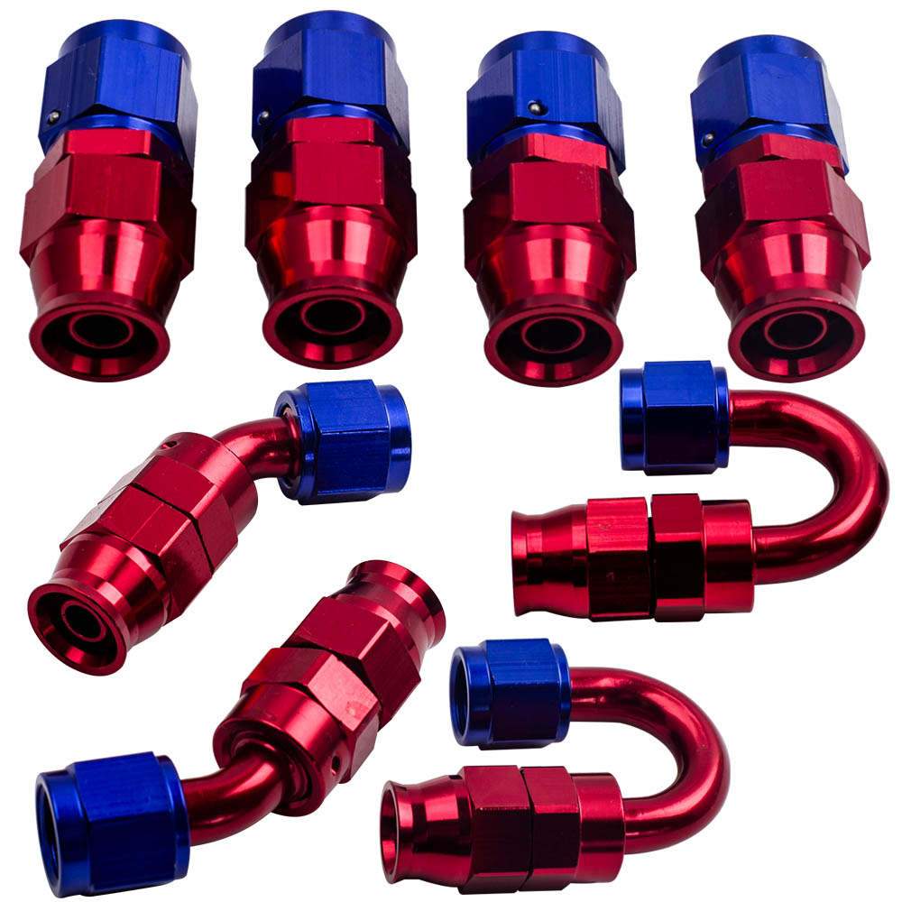 20FT AN6 Stainless Steel PTFE E85 Fuel Line Hose + Swivel Fitting Hose End Kit