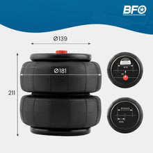 Load image into Gallery viewer, 2600LBS 1/2" NPT Port Air Spring Standard Shock Absorber Replacement for Truck