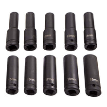 Load image into Gallery viewer, 1/2-inch Drive Deep Impact Socket Set, 20-Piece, Long Reach Wheel Nut Wrench Tool, 10-19mm