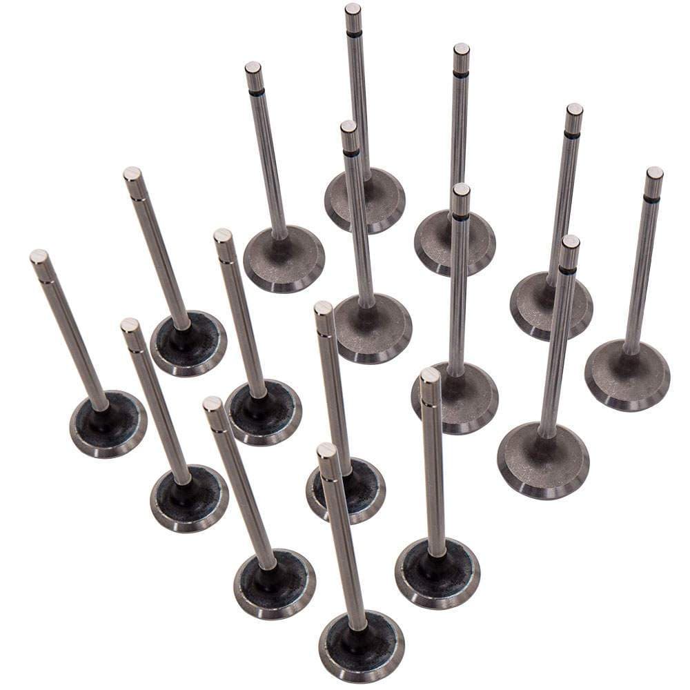 8x Intake Valve 8x Exhaust Valve suitable for Renault Clio Megane Laguna 1.4 1.6