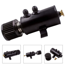 Load image into Gallery viewer, Universele olie catch tank olieopvangtank aluminium 750 ml zwart 10AN750