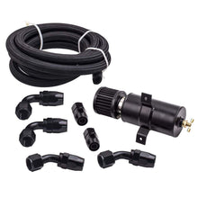 Load image into Gallery viewer, 0.75L Aluminum Oil Catch Can with Air Filter + AN10 Hose Fittings