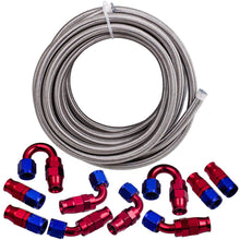 Load image into Gallery viewer, 6M AN8 Braided Steel Fuel Oil Line Hose End Fitting Kit