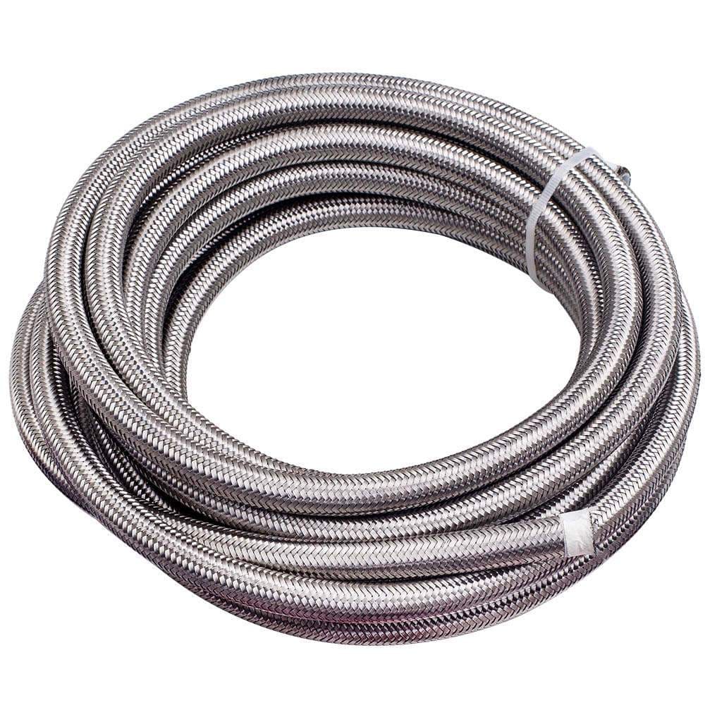 6M AN8 Braided Steel Fuel Oil Line Hose End Fitting Kit