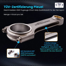 Load image into Gallery viewer, H-Beam Connecting Rods suitable for VW Golf MK4 Passat suitable for Audi TT 1.8T 19mm Pin Con Rod 800hp