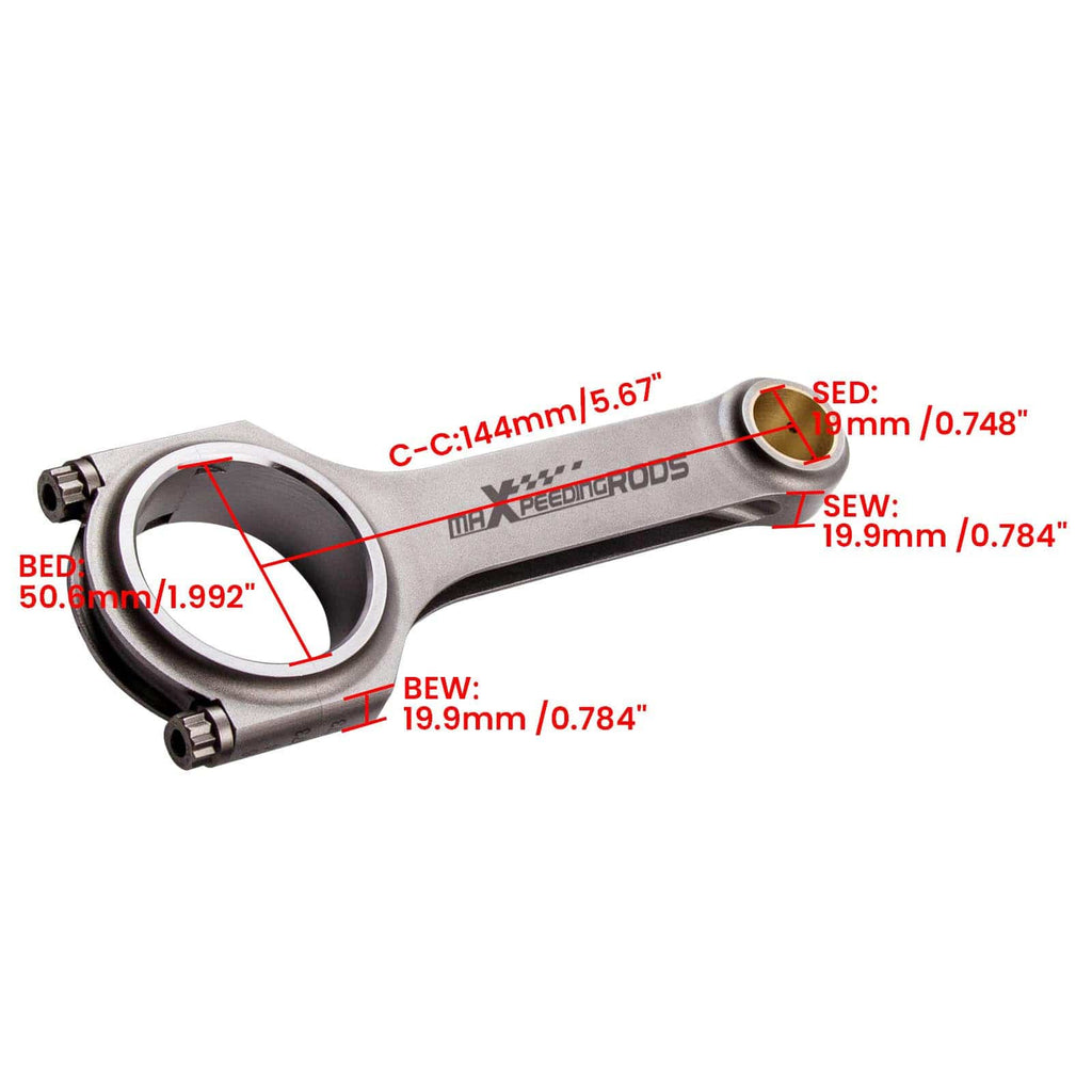 H-Beam Connecting Rods suitable for VW Golf MK4 Passat suitable for Audi TT 1.8T 19mm Pin Con Rod 800hp