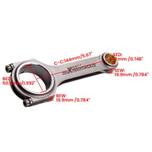 Load image into Gallery viewer, H-Beam Connecting Rods suitable for VW Golf MK4 Passat suitable for Audi TT 1.8T 19mm Pin Con Rod 800hp
