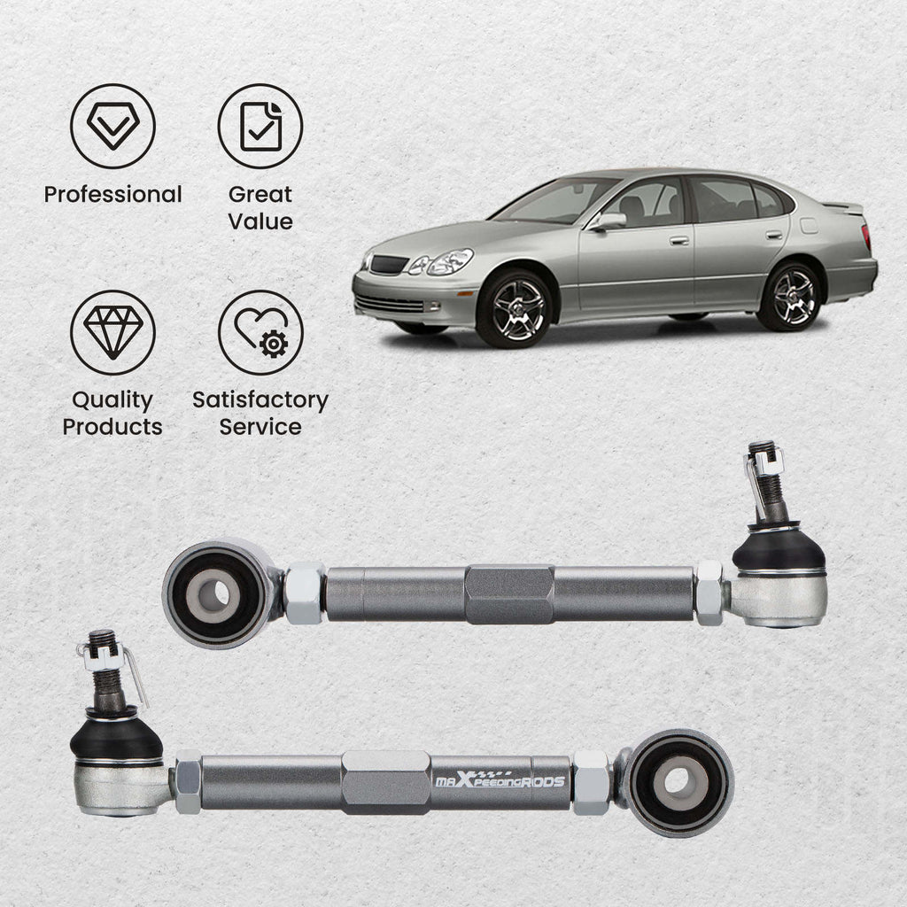 Pair Adjustable Rear Toe Control Arm Kits suitable for Lexus IS300 GS300 GS400 GS430
