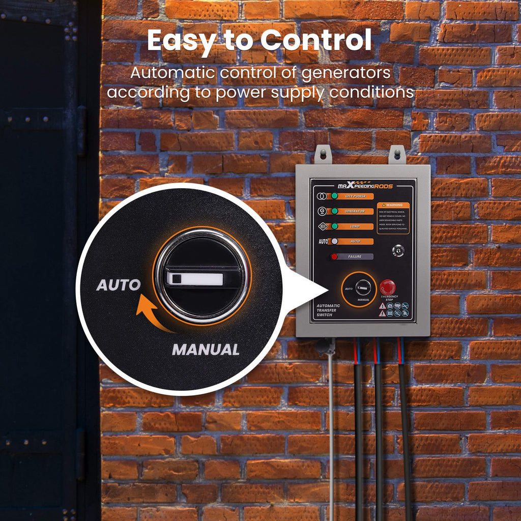 Automatic Emergency Power Transfer Switch for Generator 7-Pin 50A 230V up to 10kW
