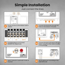Load image into Gallery viewer, Automatic Emergency Power Transfer Switch for Generator 7-Pin 50A 230V up to 10kW