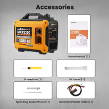Load image into Gallery viewer, 2kW 15kg Portable Inverter Generator 58dB 1x230V 2XUSB