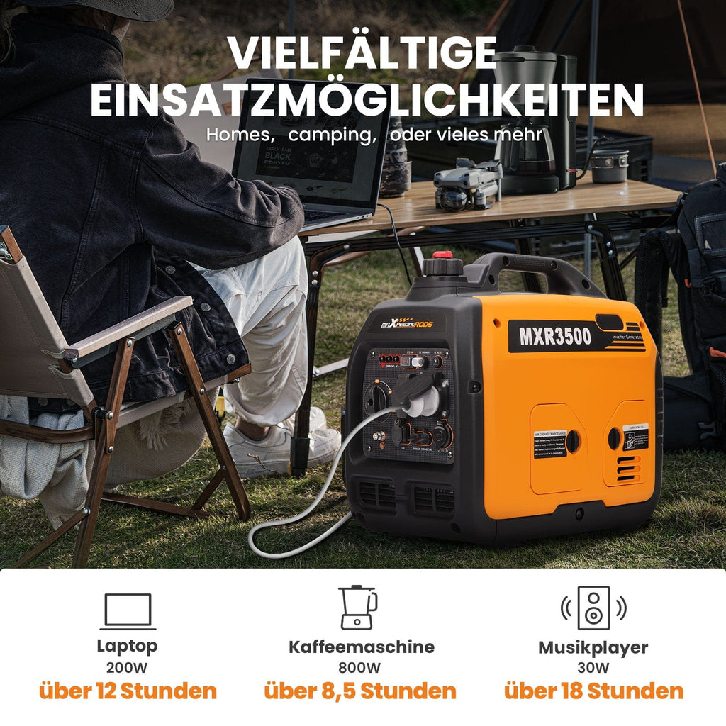 3300W Petrol Inverter Power Generator Portable for Camping Garden Power