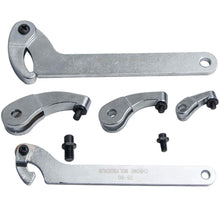 Load image into Gallery viewer, 6-Piece Pin Hook Wrench Tool C Spanner Adjustable Wrench 35-120 mm