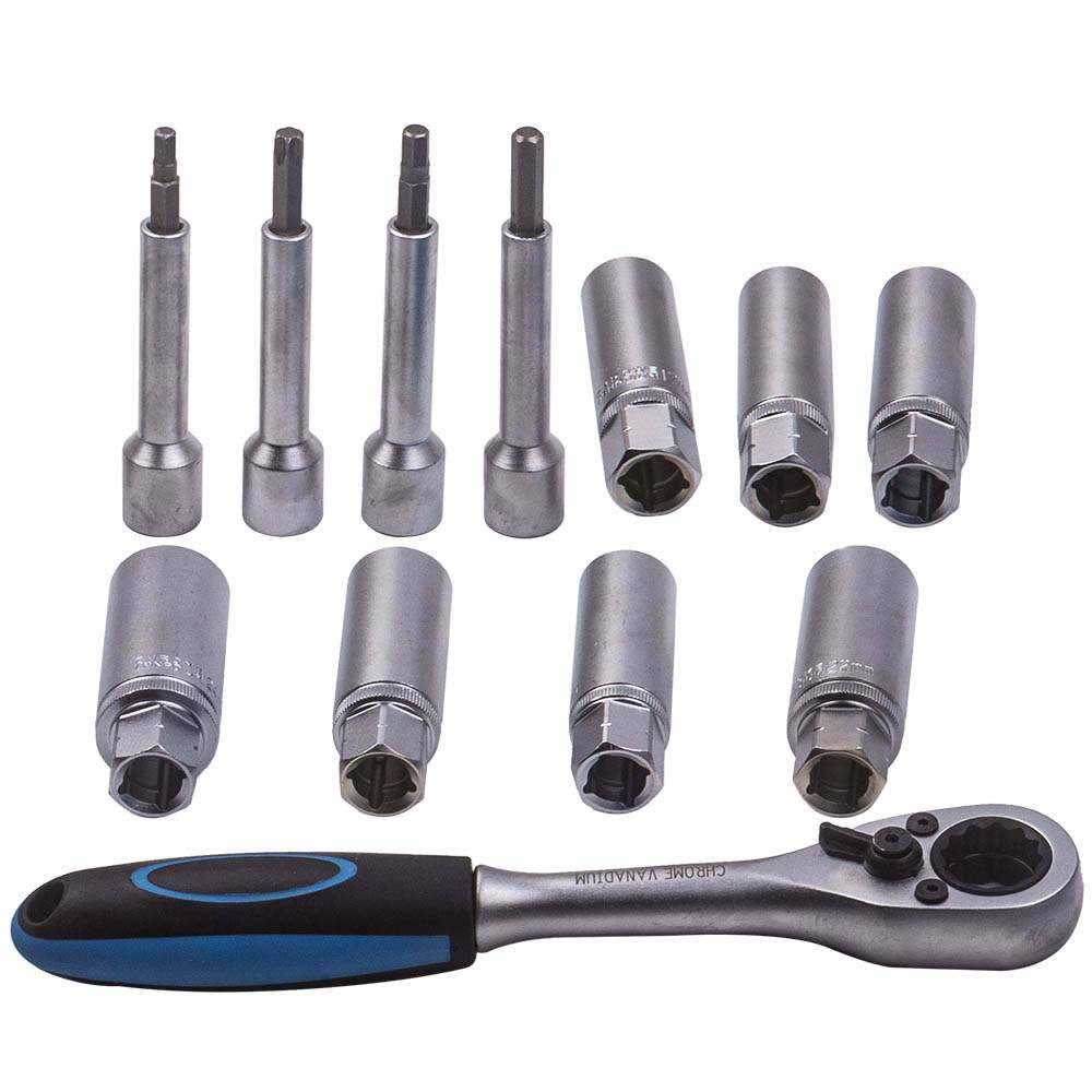18-Piece Air Suspension Repair Tool Kit with Ratchet and Sockets