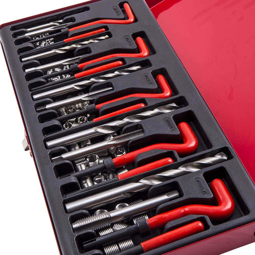 131x Thread Repair Kit Metric M5 M6 M8 M10 M12 High Speed Steel Drill