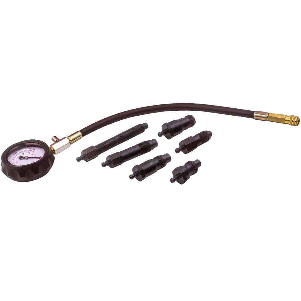 Diesel compression tester 0-70 bar with 13 adapters for car, truck, tractor and machinery (TDI, CDI)