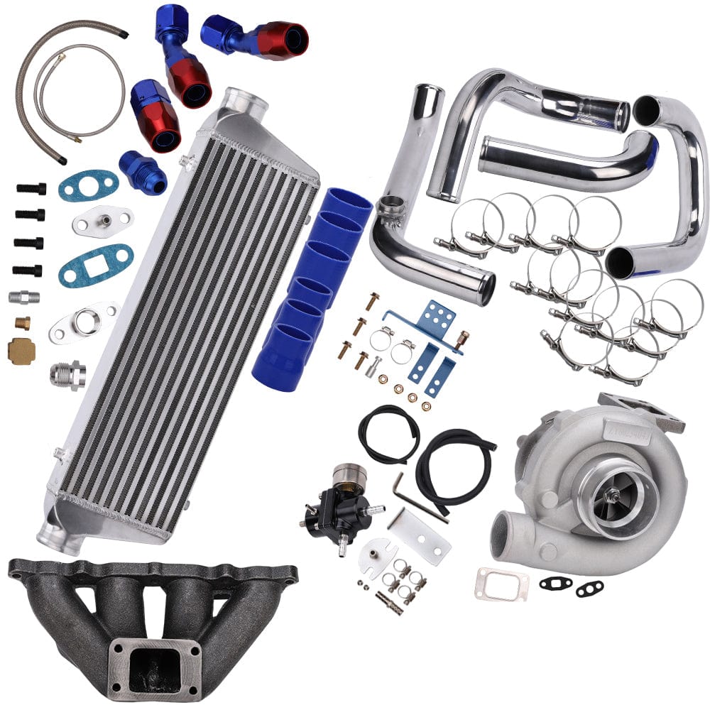 Turbo kit T3/T4 hybrid 450 hp suitable for Honda D-series D15 D15Z1 with manifold, intercooler & blow-off