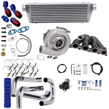 Load image into Gallery viewer, Turbo kit T3/T4 hybrid 450 hp suitable for Honda D-series D15 D15Z1 with manifold, intercooler &amp; blow-off