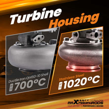 Load image into Gallery viewer, T25 Dual Ball Bearing Billet Turbo 0.70 AR 350B-660HP Universal for 1.4L-3.0L