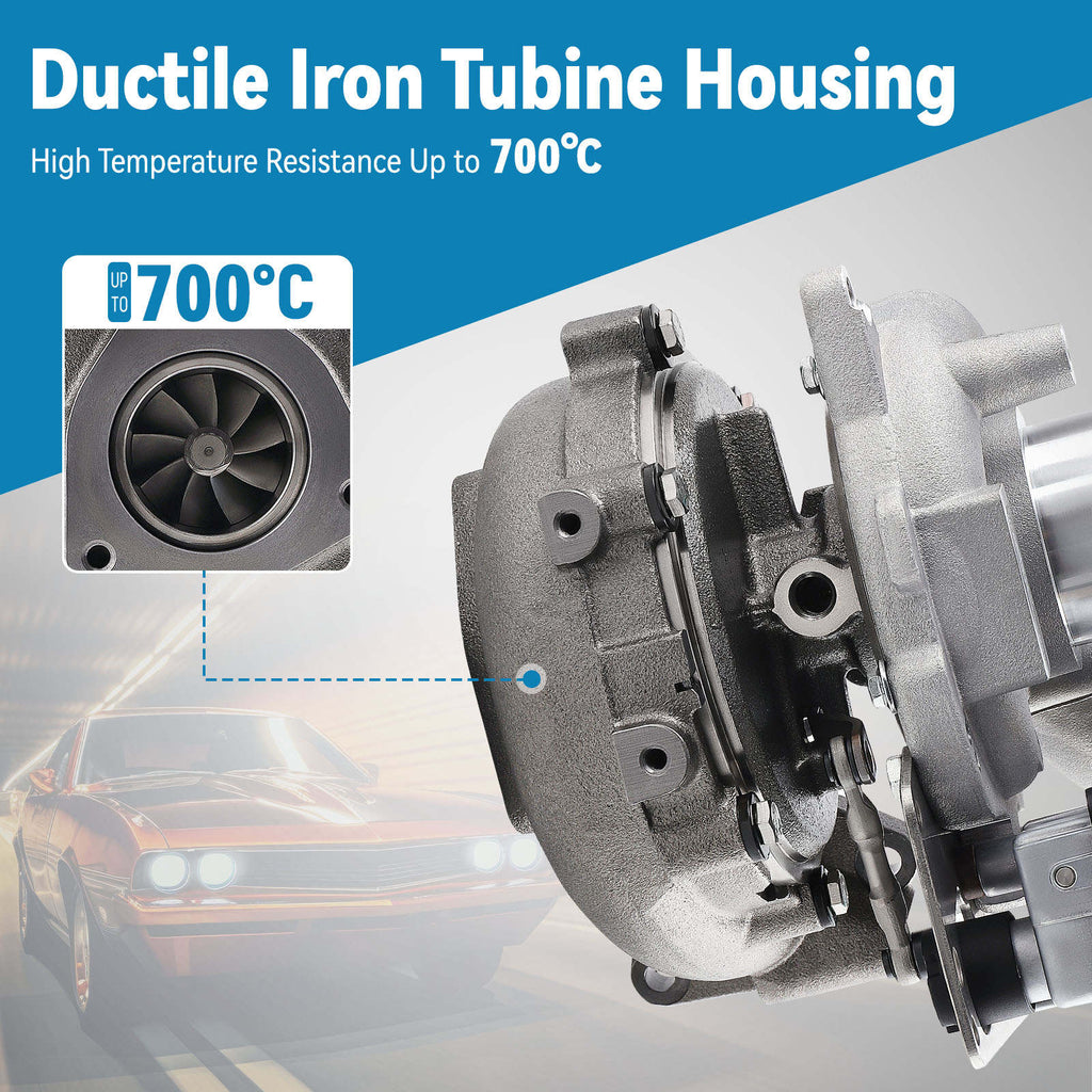 Turbine suitable for Volkswagen Touareg Phaeton 3.0 TDI Floating Bearing GTB2260VK 240 HP