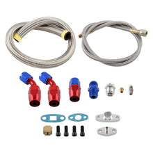 Load image into Gallery viewer, T3 T4 T04E Universal Turbo Turbocharger + Wastegate + Intercooler + BOV + Oil Line Kit