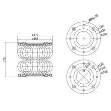 Load image into Gallery viewer, 2x Luftfederbalg + 12V compressor Kit Kit geschikt voor Ford Transit 2001- 4000 KG