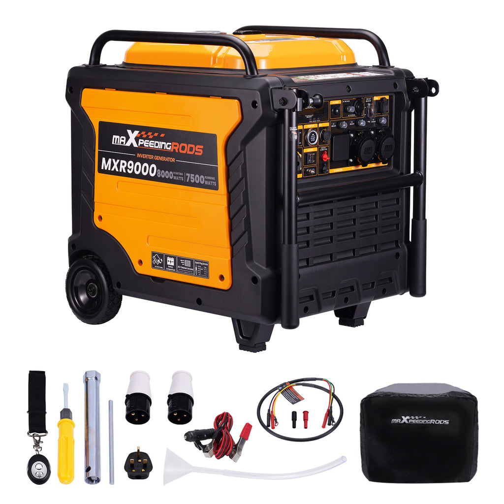 Inverter Petrol Generator Portable 7500W E-start with ATS Interface and wheels