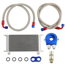 Load image into Gallery viewer, 01EGD006BBL 19 Row 10AN Universal Engine Transmission Oil Cooler+Filter Adapter