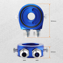 Load image into Gallery viewer, AN10 19 Row AN10 Aluminum Oil Cooler Kit Universal w/ Thermostat Sandwich Plate