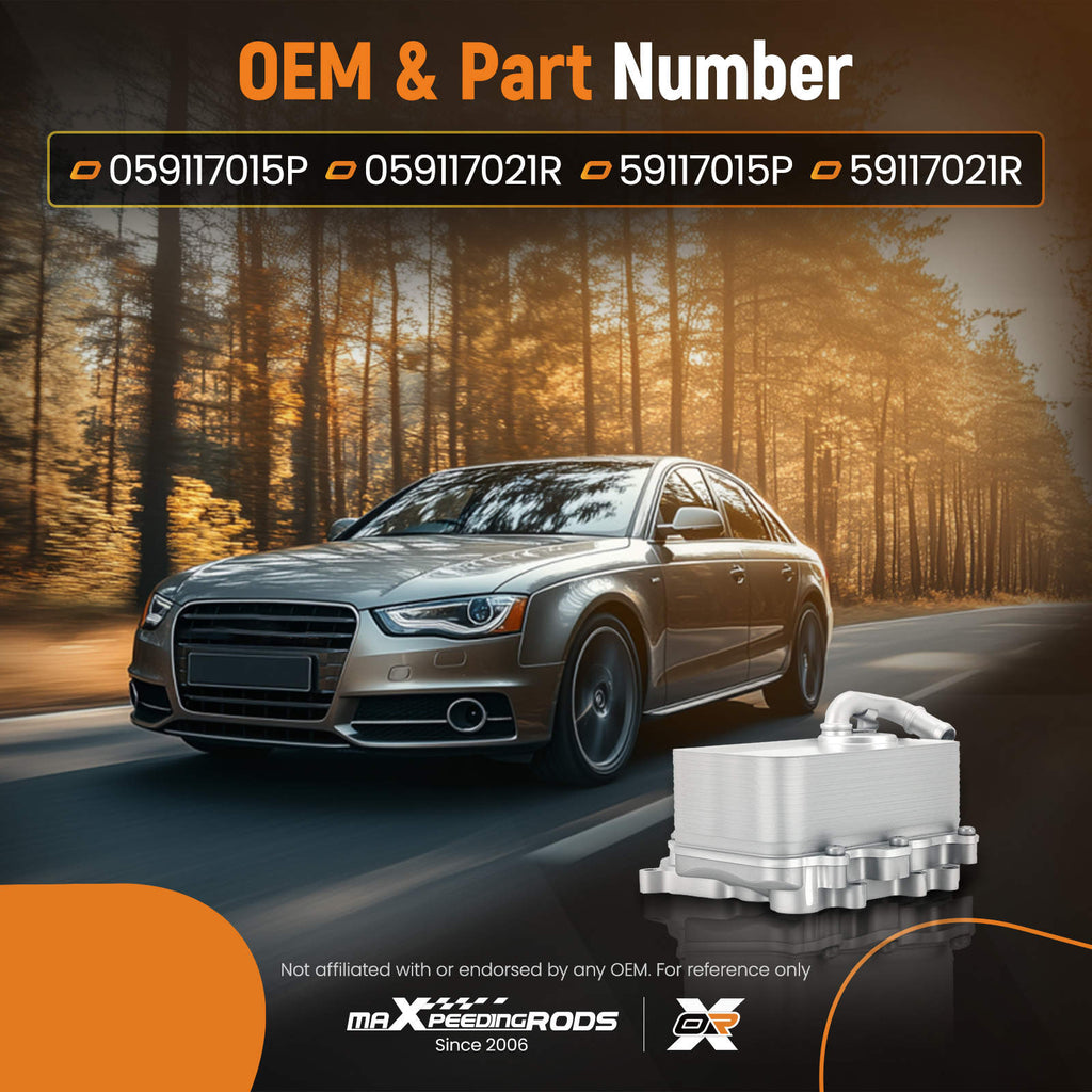 OIL COOLER ENGINE OIL COOLER compatible for Audi A4 A5 A6 A7 A8 Q5 Q7 compatible for VW Touareg 3.0 059117015P