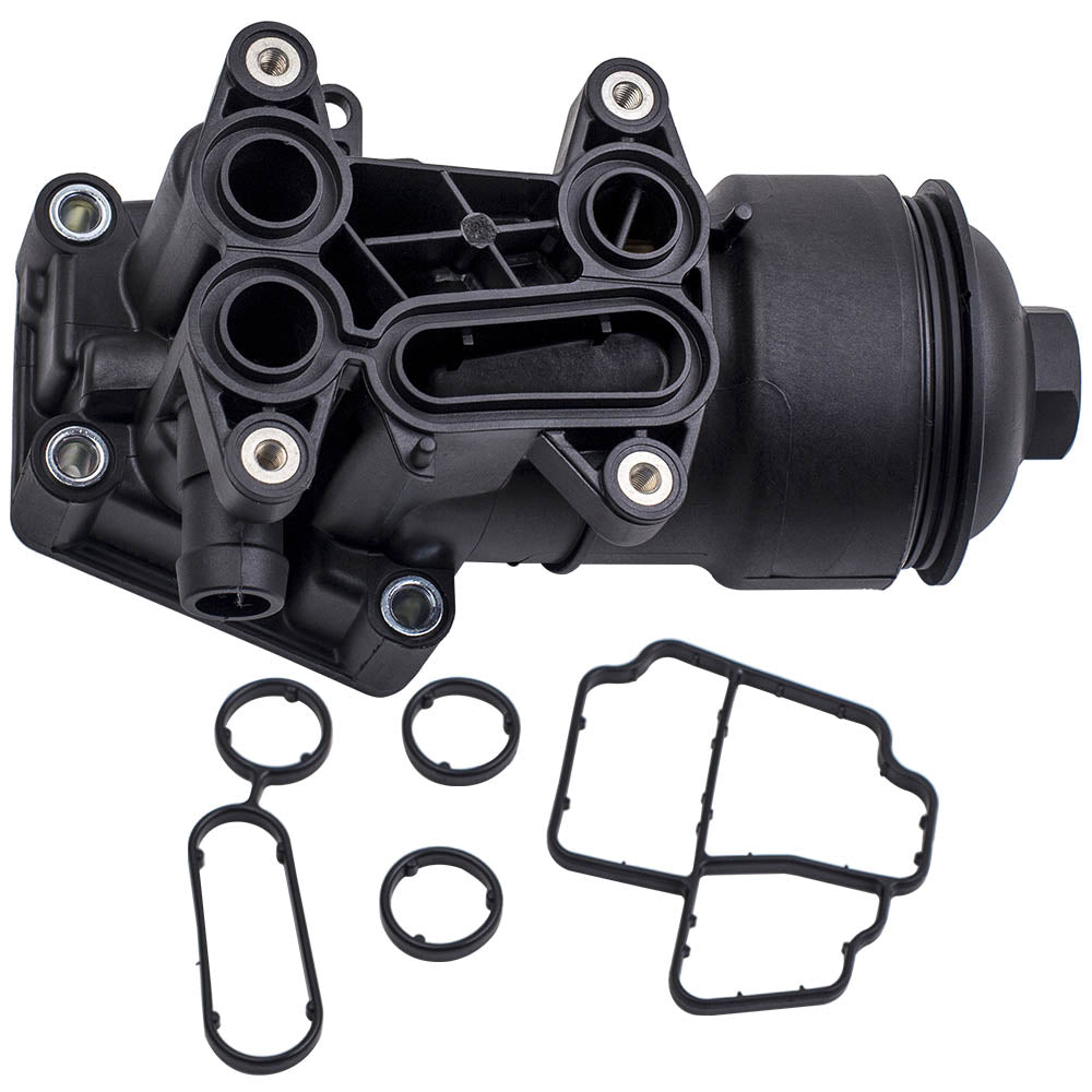 Oil Filter Housing Cooler Cover and Gasket geschikt voor Audi Seat Skoda VW 2.0TDI