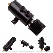 Load image into Gallery viewer, Black Aluminum Alloy Coolant Radiator Engine Oil Catch Can Tank Bottle with Cap