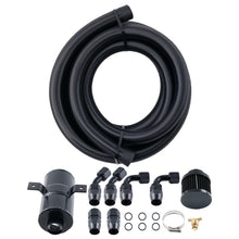 Load image into Gallery viewer, 0.75L Aluminium Oil Catch Can met Luchtfilter + AN10 Hose Fittings