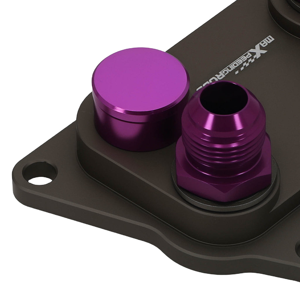 Aluminum Oil Filter Adapter AN10 compatible for Volkswagen Audi EA888 MK5 MK6 Purple