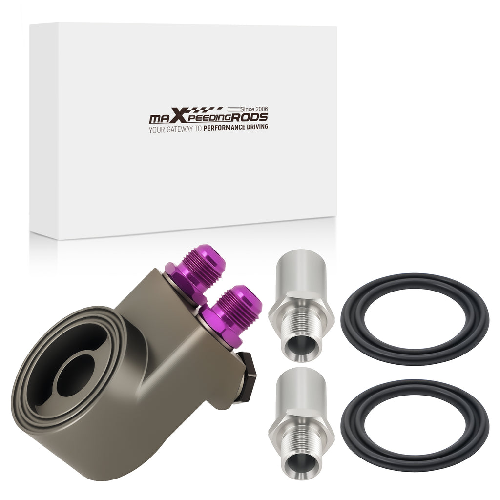 Aluminum AN10 Oil Cooler Sandwich Adapter geschikt voor Subaru BRZ GT86 Purple M20*1.5