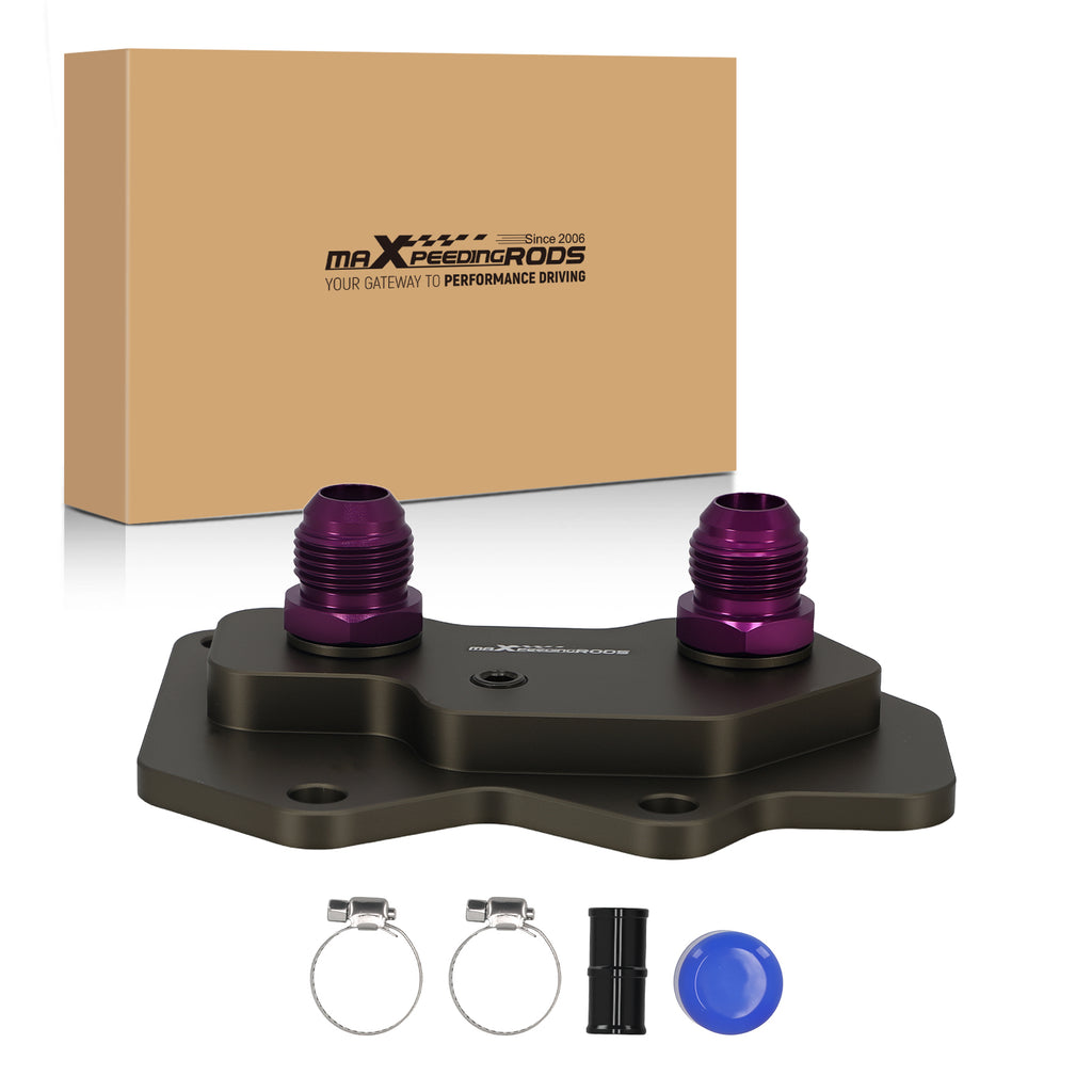 Aluminum AN10 Oil Sandwich Kit geschikt voor VW Audi EA113 Purple Anodized Finish